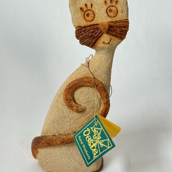 Handcrafted Rustic Ceramic Cat Figurine By Loja Do Oeste Portugal - Picture 5 of 16